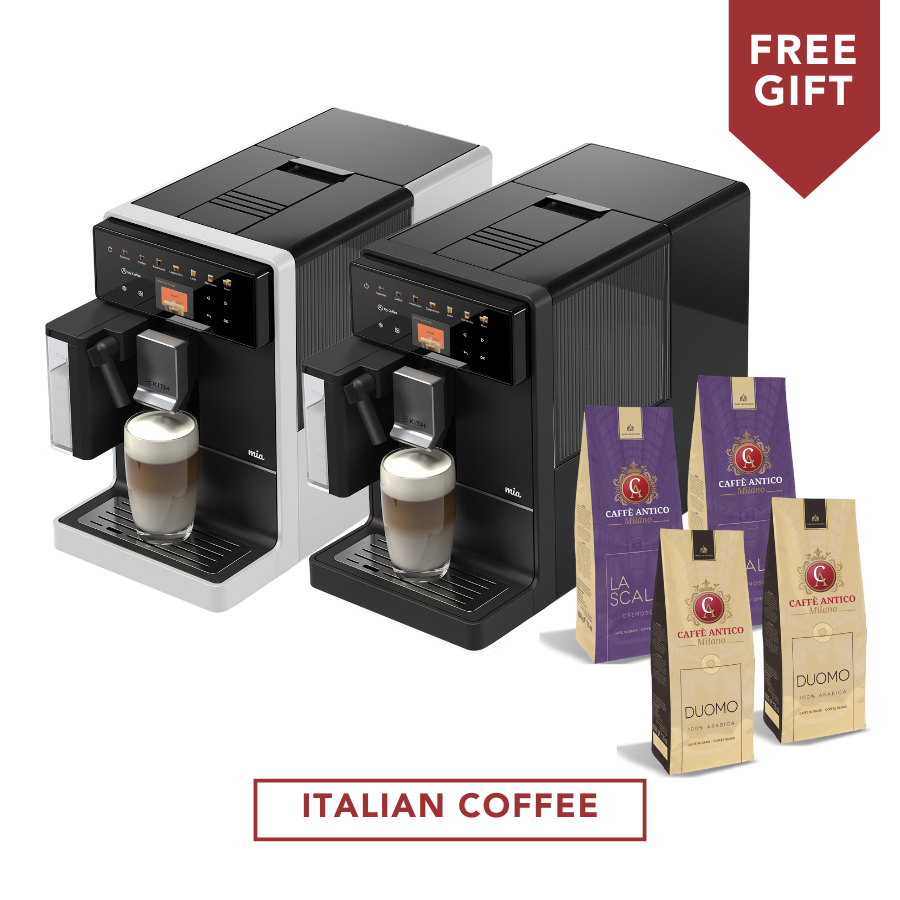 MIA Fully Automatic Coffee Machine FREE 4 Bags of Italian Coffee Caffe Antico