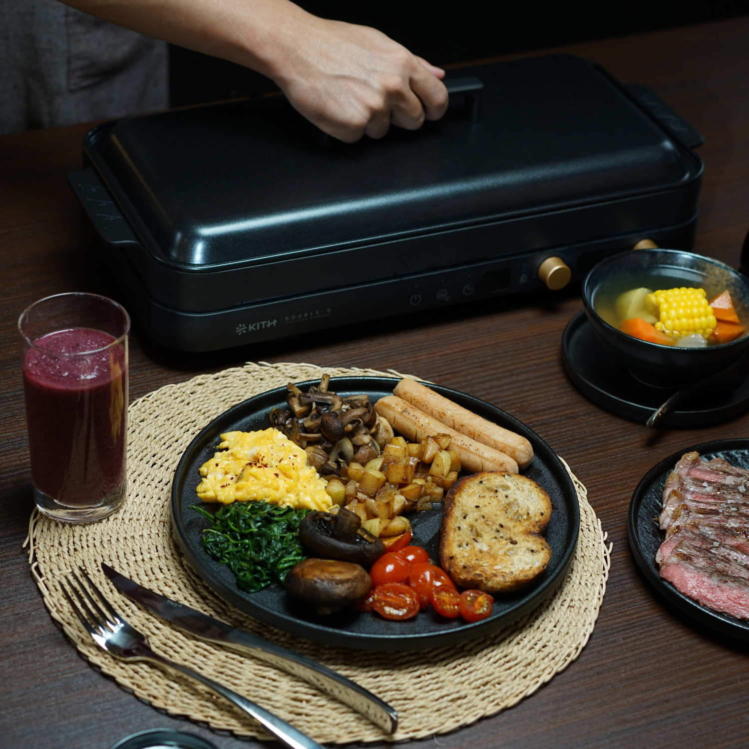 Double-O Tabletop Dual-Zone Induction Hotplate | PIH-2800-BK