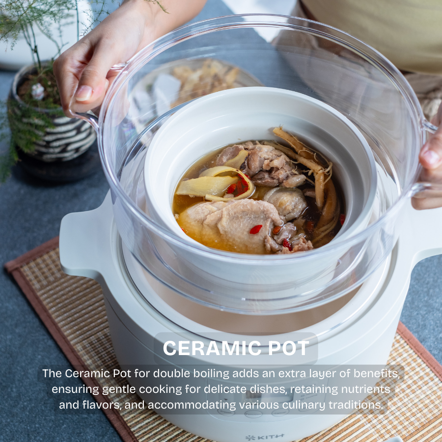 KYŌ Electric Cooker with Bamboo Steamer | MEC-3L-OW