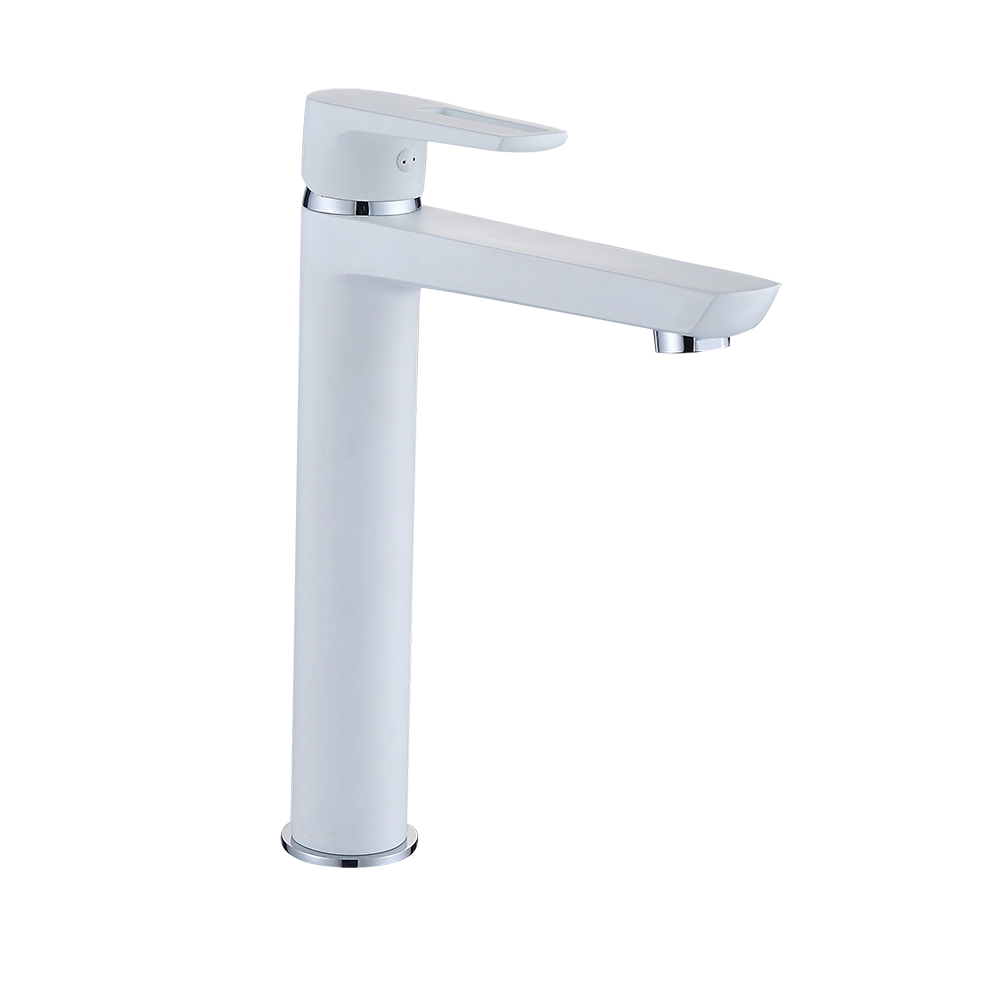 Tall Basin Mixer White/Matte Black | STYLO 9121 LX WH/BK