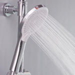 Deckos Round Rainshower Column With Mixer Shelf