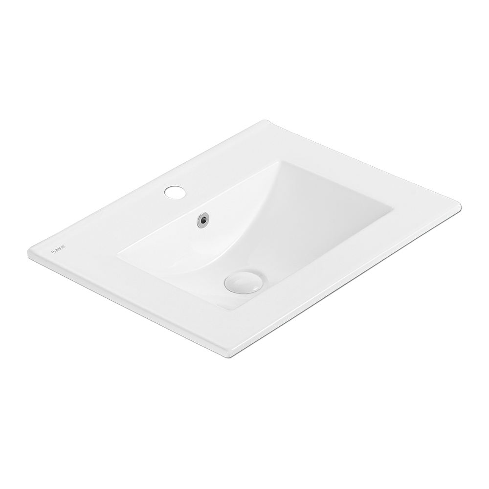 60cm Press-To-Open Vanity Cabinet + Insert Basin | RBF-1864-TO/VW/GM + TOP 60M/-VW/-BK