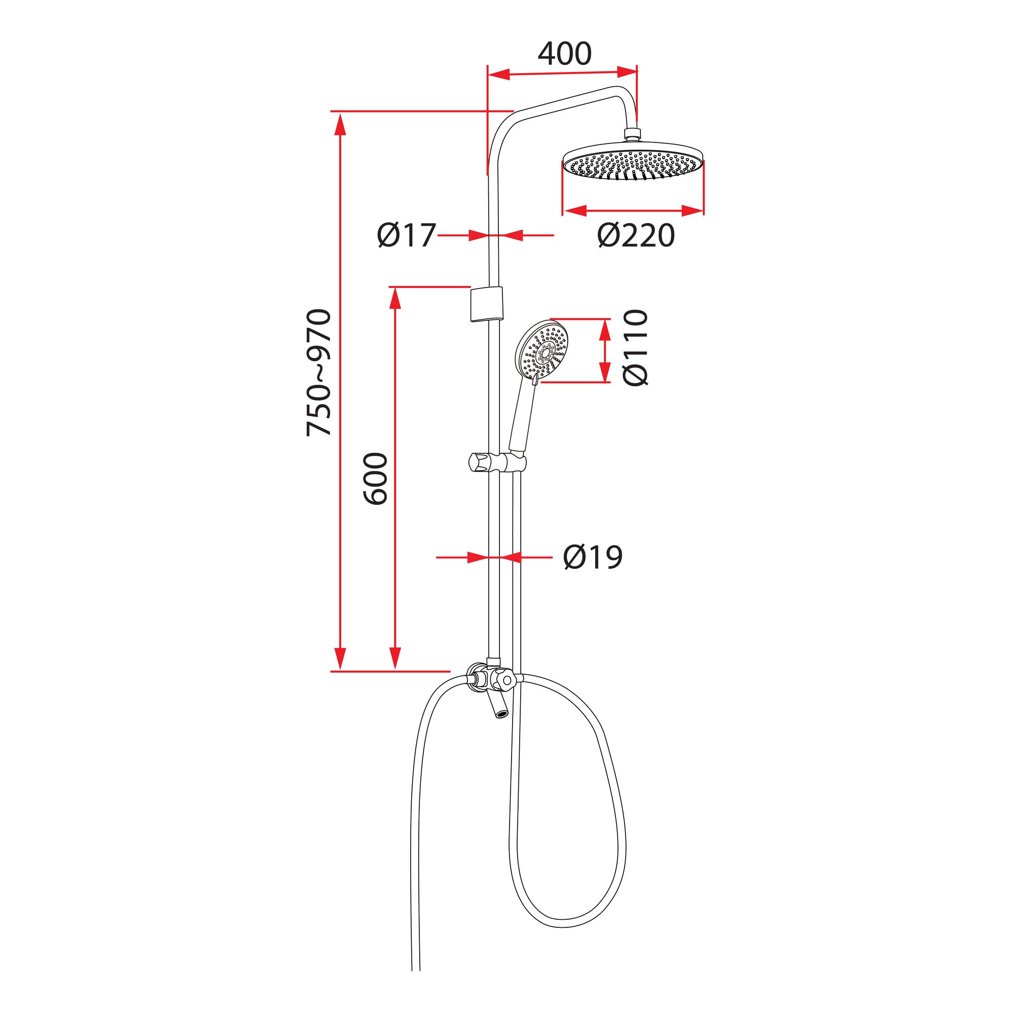 BOW Electric DC Pump Instant Water Heater | RWH 3388 (Full Black)
