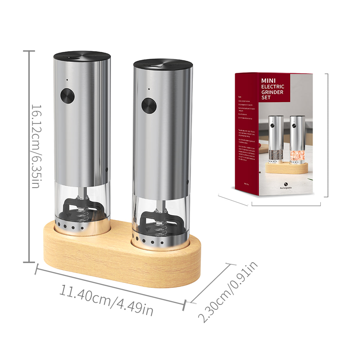 KITH Machina Duo Rechargeable Electric Grinder Set | ESP-SET-SS