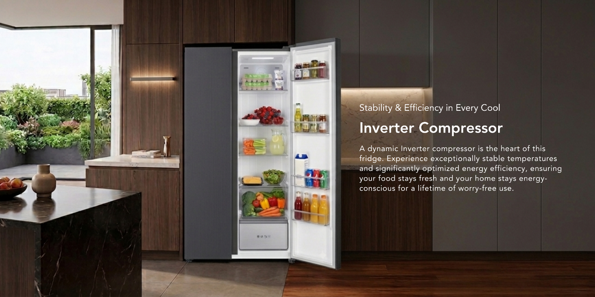 [NEW LAUNCH] EF Side By Side Refrigerator 602L EFF 600SBSG HM