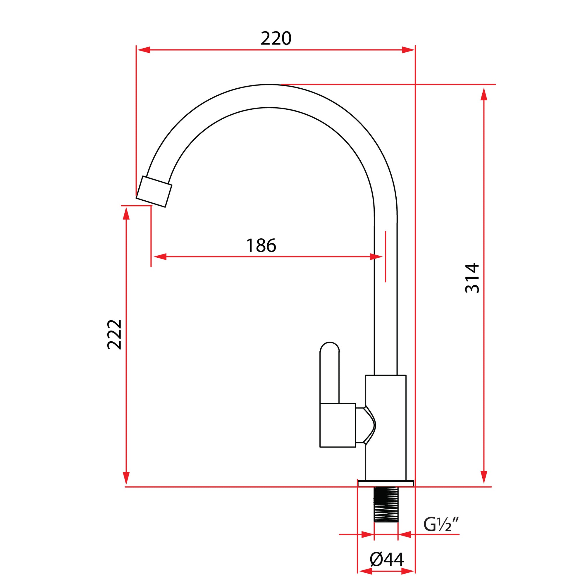Sink Tap | Alta K91343 SS/GM