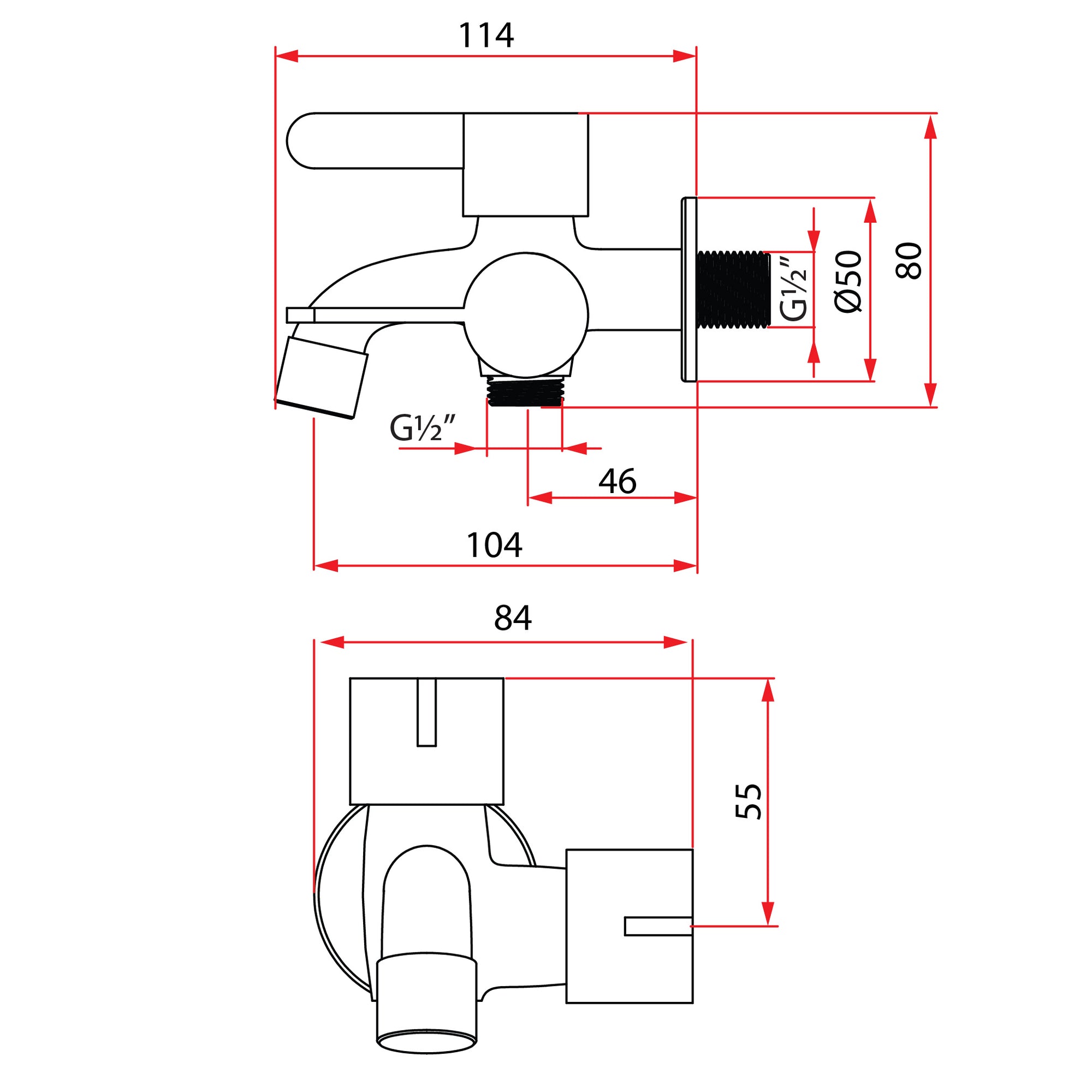 2 Way Tap | ALTA T91331 SS/GM