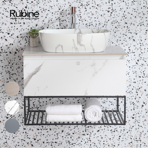 60cm Pull-To-Open Vanity Cabinet + Countertop Basin | RBF-1964-TO/VW/GM