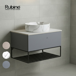 80cm Pull-To-Open Vanity Cabinet + Countertop Basin | RBF-1984-TO/VW/GM