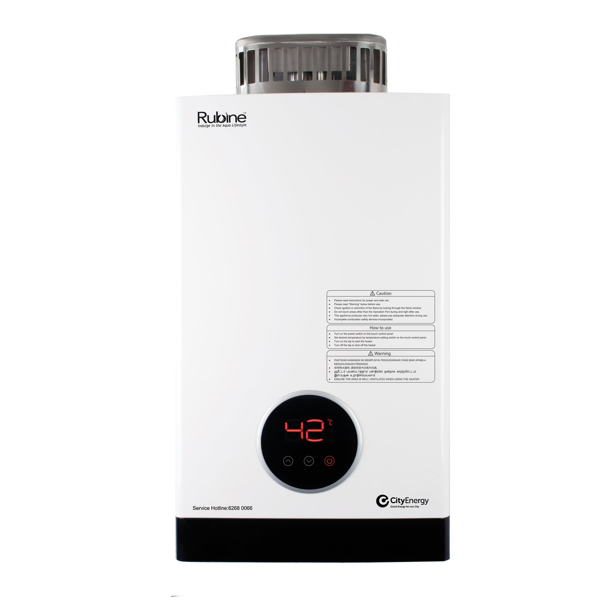 RUBINE Instant Gas Water Heater | BENE 10 FE
