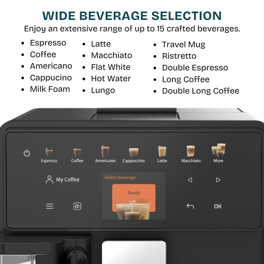 MIA Fully Automatic Coffee Machine | FCM-TM-BK or FCM-TM-WH