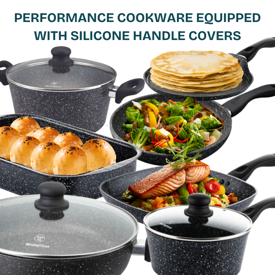 Marble Black Aluminium Crepe Pan with Wooden Handle