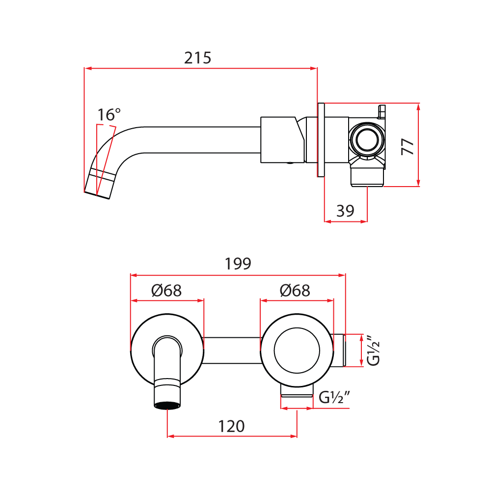 Concealed Basin Mixer | BO 3131.BK
