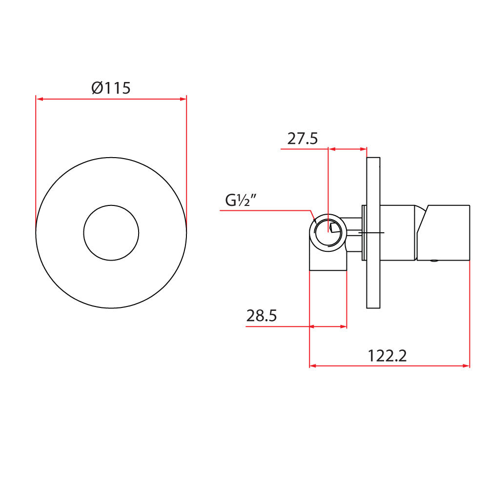 Concealed Shower Mixer | BO 3168.BK