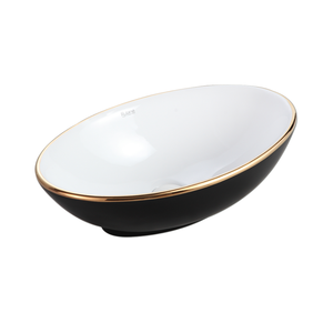 Countertop Oval Ceramic Basin | BOAT 52-BW