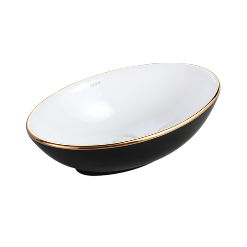 Countertop Oval Ceramic Basin | BOAT 52-BW