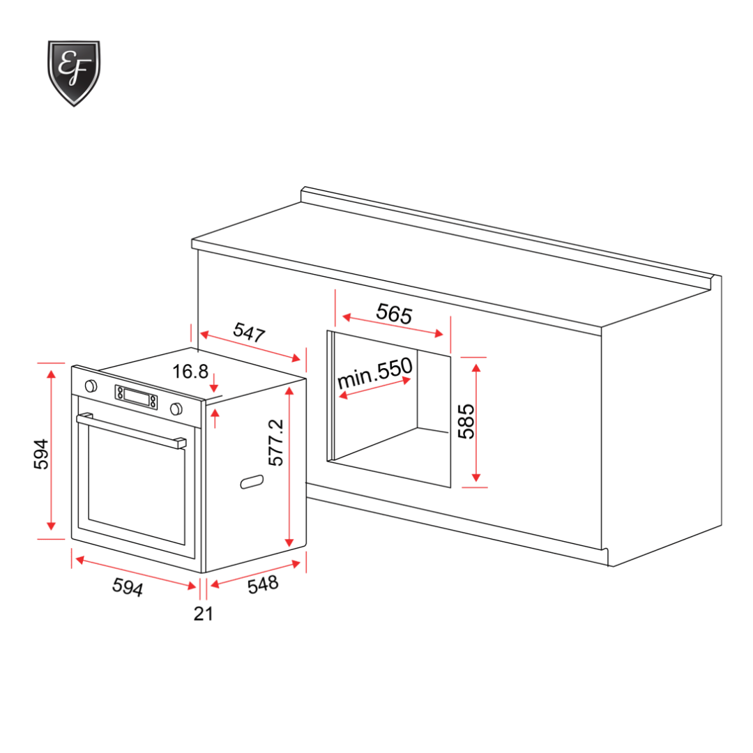 6 Functions 60cm Conventional Oven | BO AE 63 A