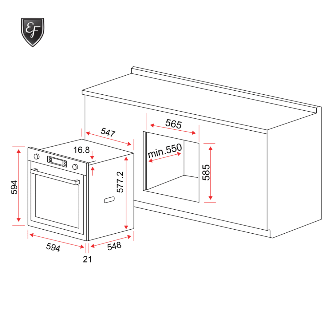 8 Functions 60cm Multifunction Oven | BO AE 86 A