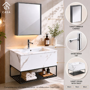 CASA BTO Vanity Bundle – Modern Bathroom Package (60CM / 70CM / 80CM)