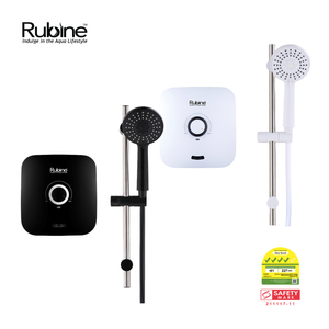 CHOCO Instant Water Heater with Shower Set (Black/White)