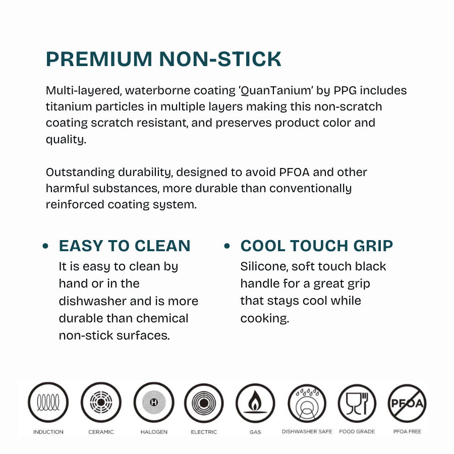 QuanTanium® Coating Cast Aluminium Frying Pan