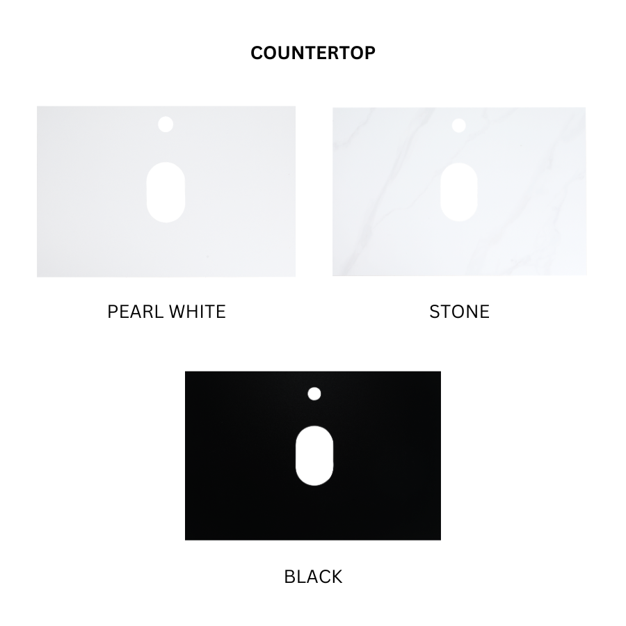 60cm Press-To-Open Vanity Cabinet + Countertop Basin | RBF-1864-TO/VW/GM