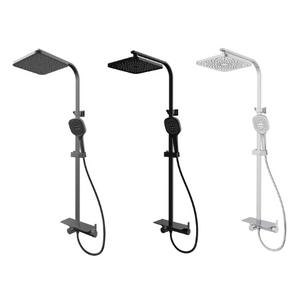 Deckos Square Rainshower Column With Mixer Shelf