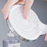 Deckos Round Rainshower Column With Mixer Shelf