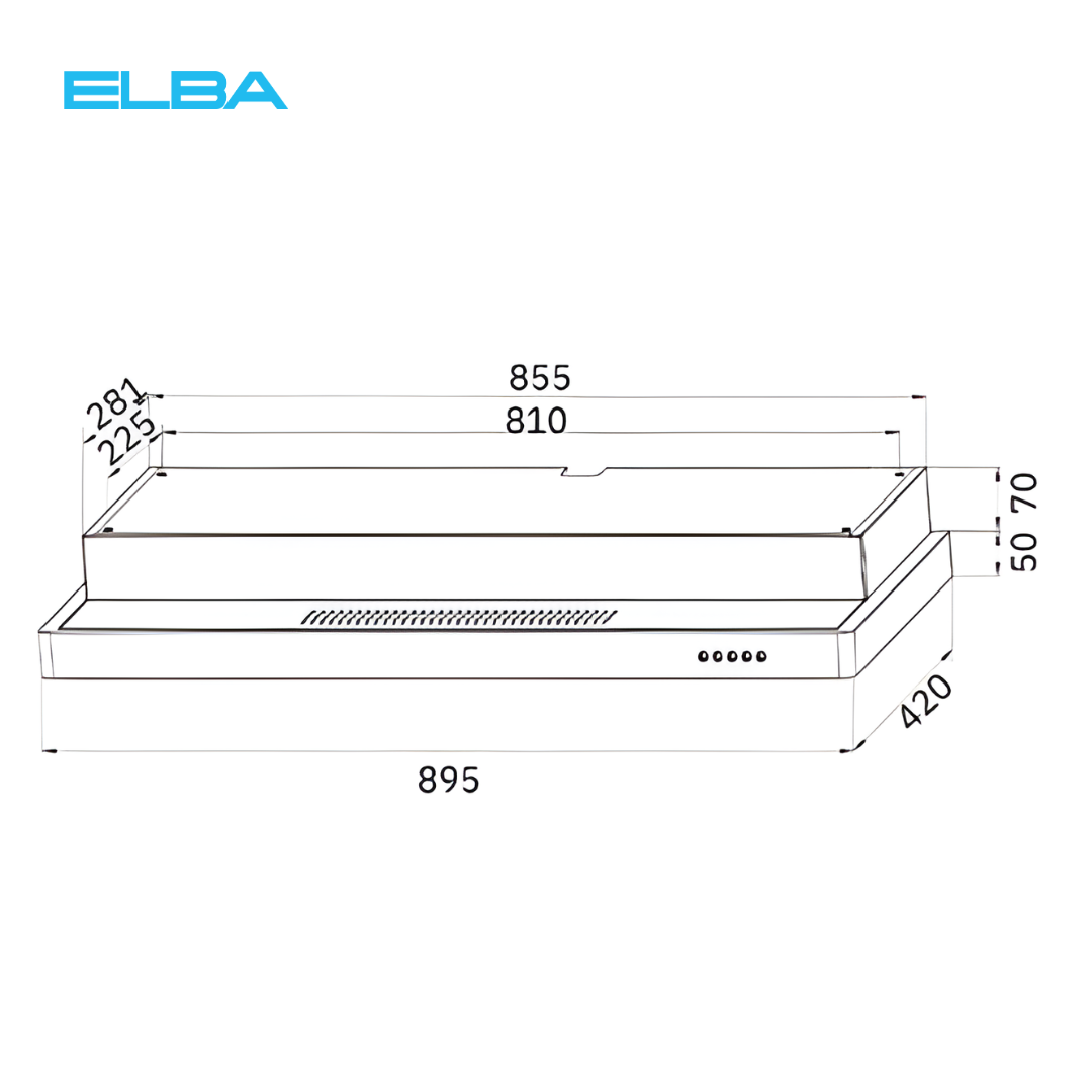 Conventional Hood 90cm | EBCH 202/90T SS