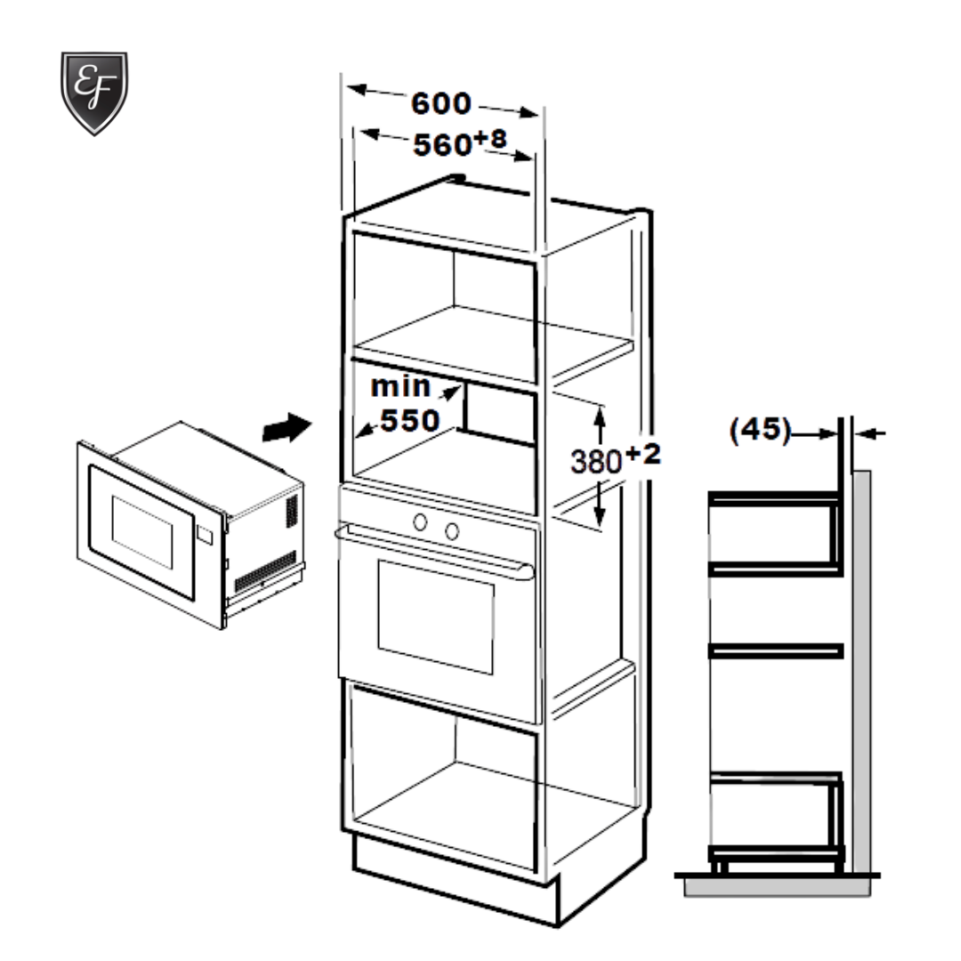 28L Built-In Microwave Oven With Grill | EFBM 2891 M