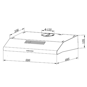 Conventional Slim Hood 60cm | EFCH 6105T SS