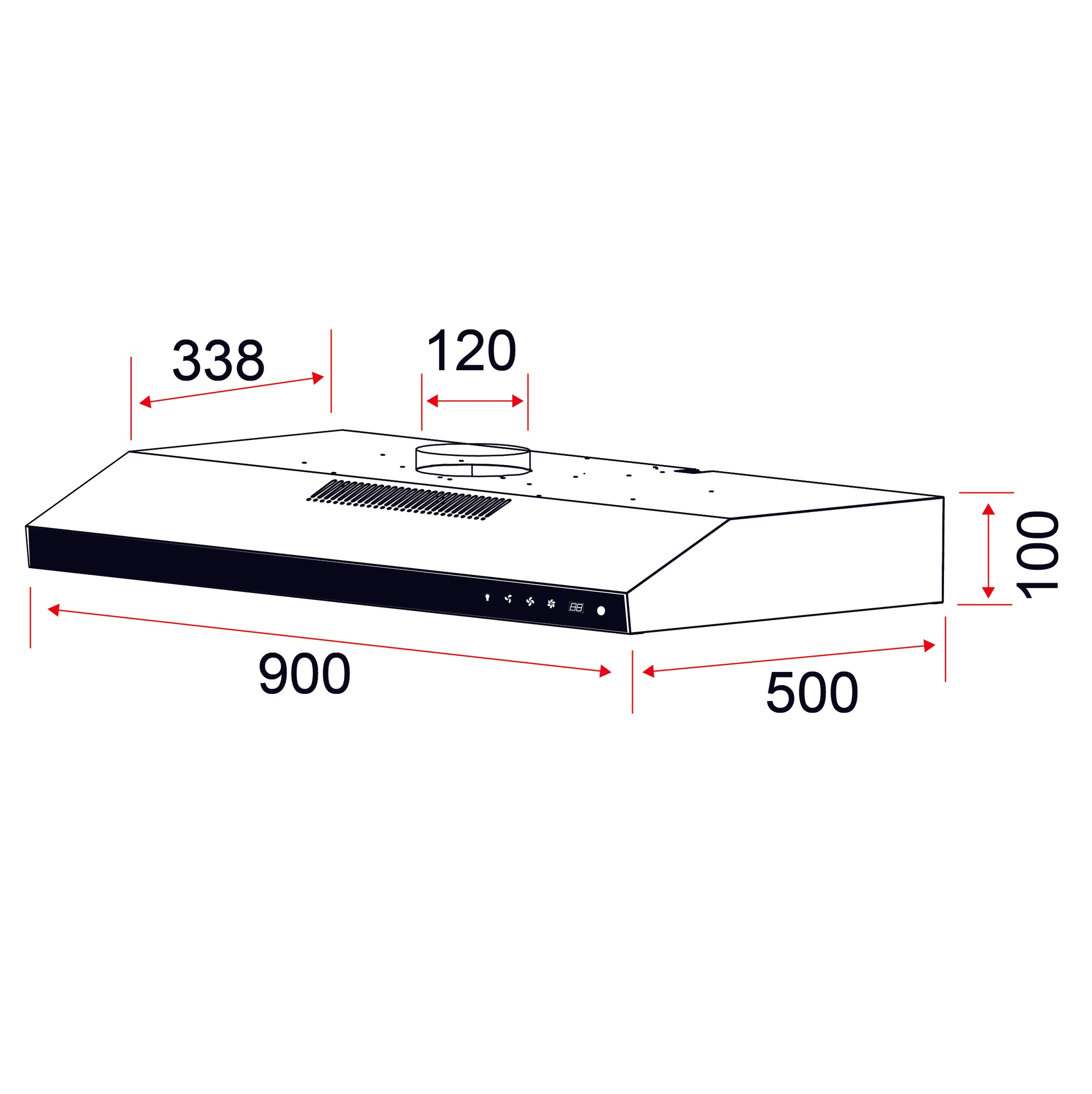 Conventional Hood 90cm | EFCH 9108T BK
