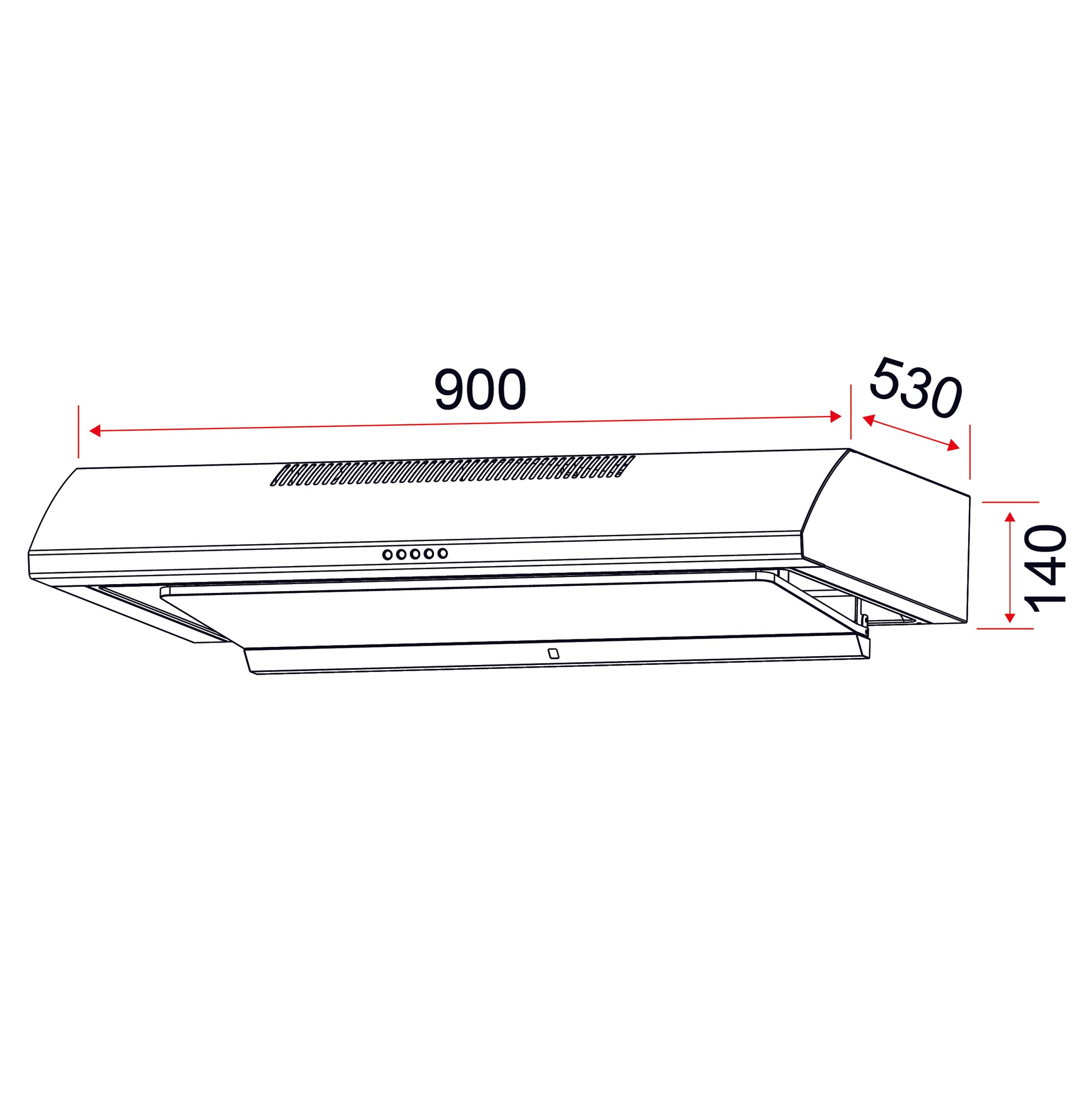 Conventional Hood With Oil Cup 90cm | EFCH 9111 HM SS