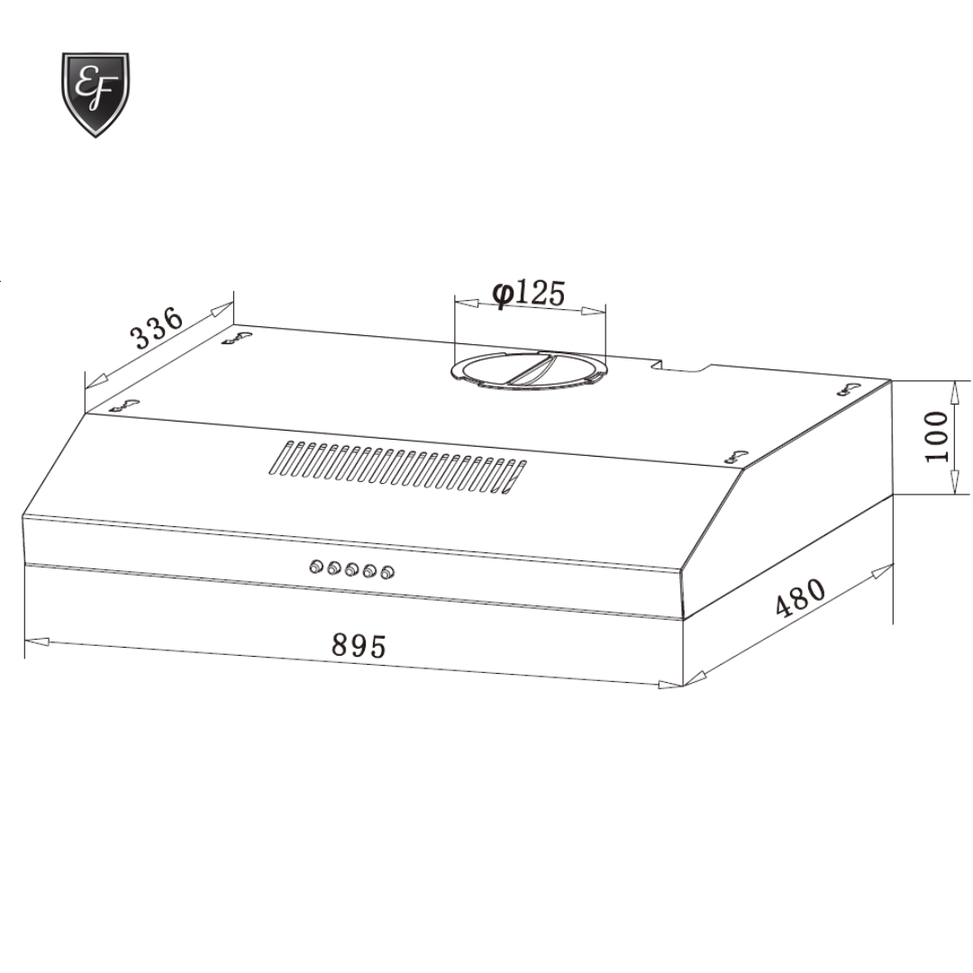 Conventional Hood 90cm | EFCH 9103T SS