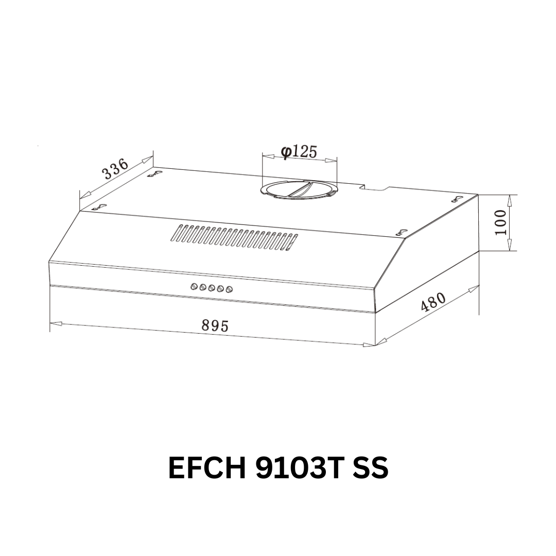 [Bundle M] 90cm Conventional Hood + 86cm 3 Burners Stainless Steel Gas Hob