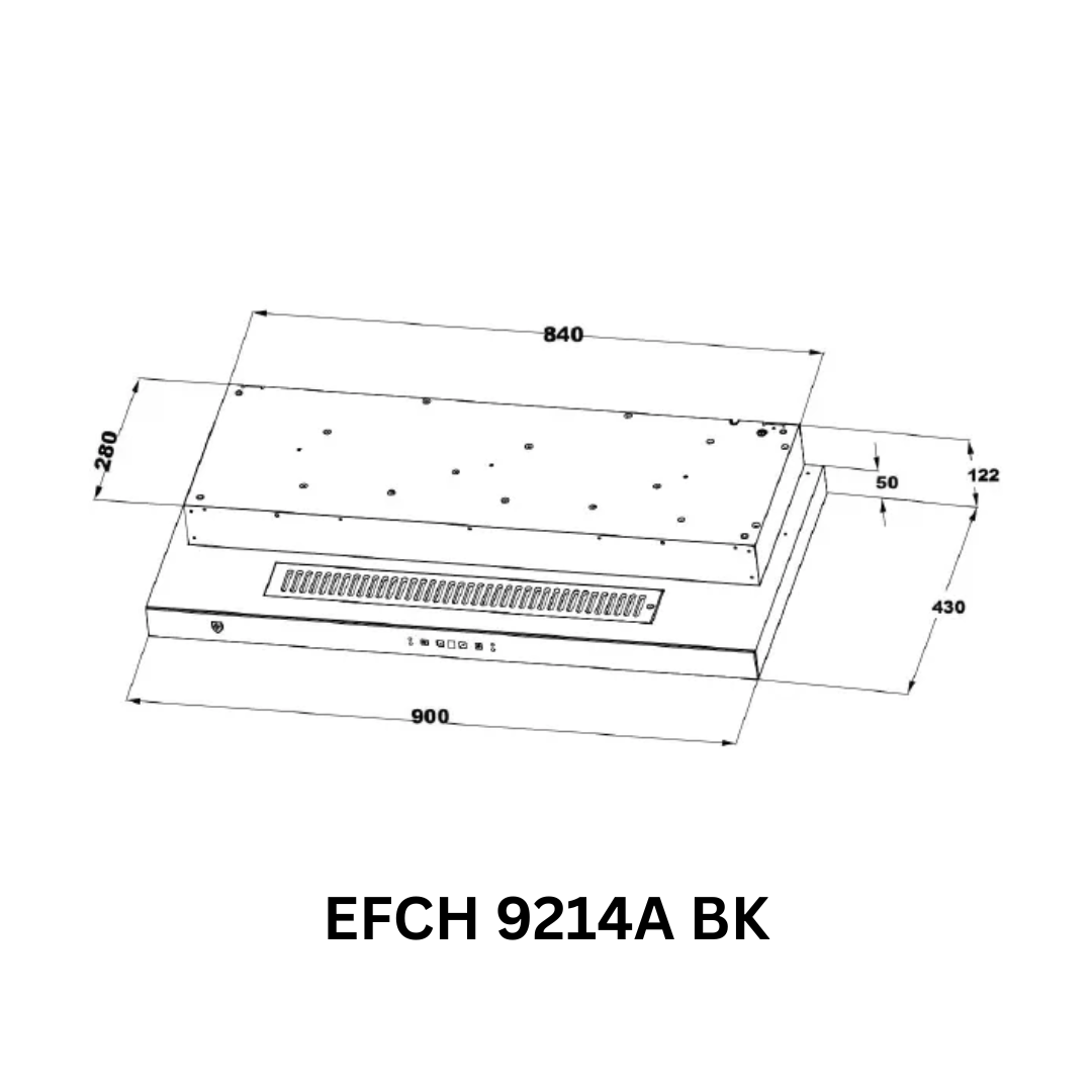 [Bundle G] 90cm Semi Integrated Hood + 78cm or 86cm Gas Hob| EFCH 9214A BK + EFH 7636 WT VGB or EFH 9734 WT VGB