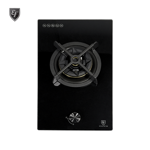 30cm 1 Burner Black Glass Domino Gas Hob