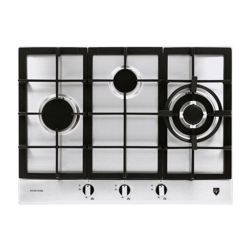 68cm 3 Burners Stainless Steel Gas Hob | EFH 3761 TN VSB