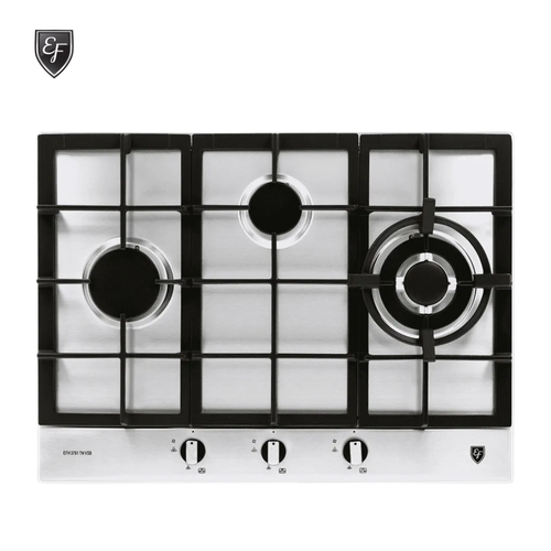 68cm 3 Burners Stainless Steel Gas Hob | EFH 3761 TN VSB