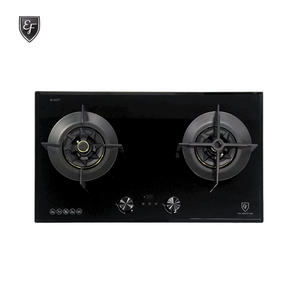 78cm 2 Burners Matte Black Glass Gas Hob with Nano Coating