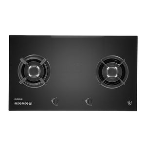 86cm 2 Burners, Black Glass Gas Hob | EFH 9720 TN VGB