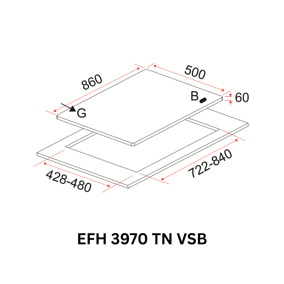 [Bundle M] 90cm Conventional Hood + 86cm 3 Burners Stainless Steel Gas Hob