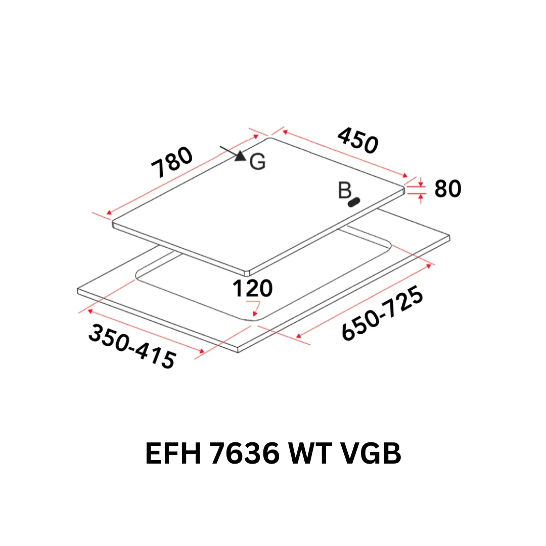 [Bundle F] 90cm Wall Mount Chimney Hood + 78cm/88cm 3 Burners Black Glass Gas Hob | CK FINO PLUS BK + EFH 7636 WT VGB or EFH 9734 WT VGB