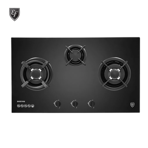 86cm 3 Burners  Black Glass Gas Hob | EFH 9730 TN VGB