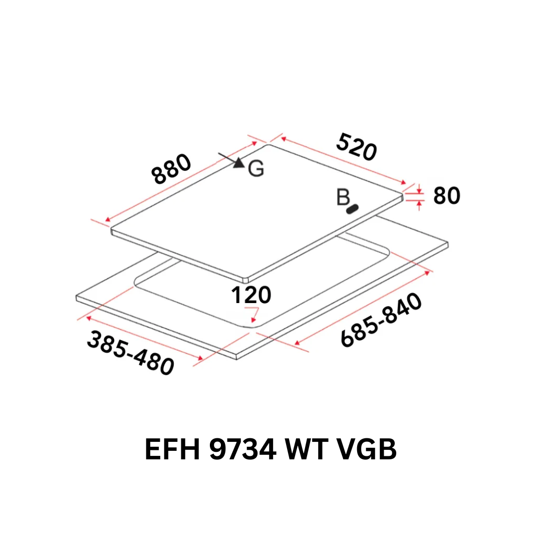 [Bundle F] 90cm Wall Mount Chimney Hood + 78cm/88cm 3 Burners Black Glass Gas Hob | CK FINO PLUS BK + EFH 7636 WT VGB or EFH 9734 WT VGB