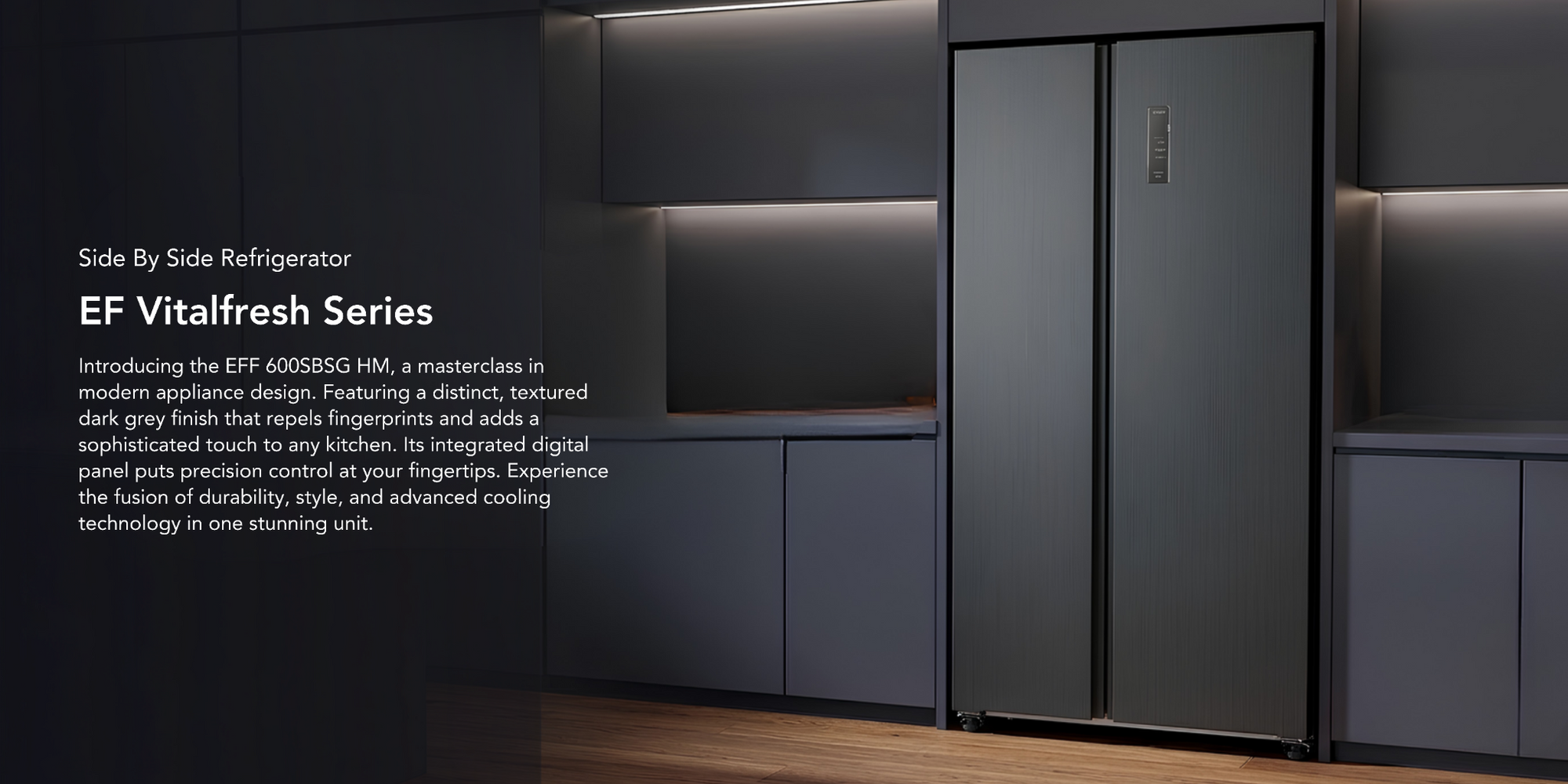 [NEW LAUNCH] EF Side By Side Refrigerator 602L EFF 600SBSG HM
