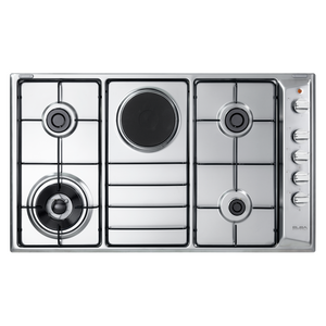 90cm 4 Burners Stainless Steel Gas Hob With Hot Plate | EHS 948D1 S