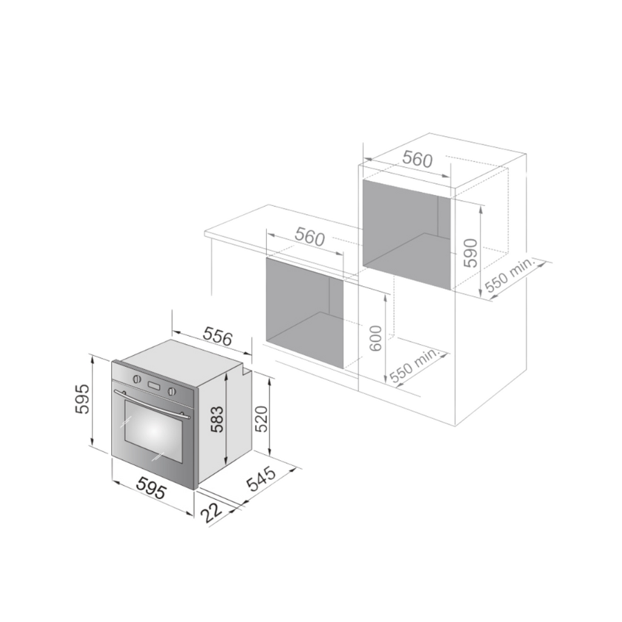 60cm Multifunction Oven | EL 11 XLB 300