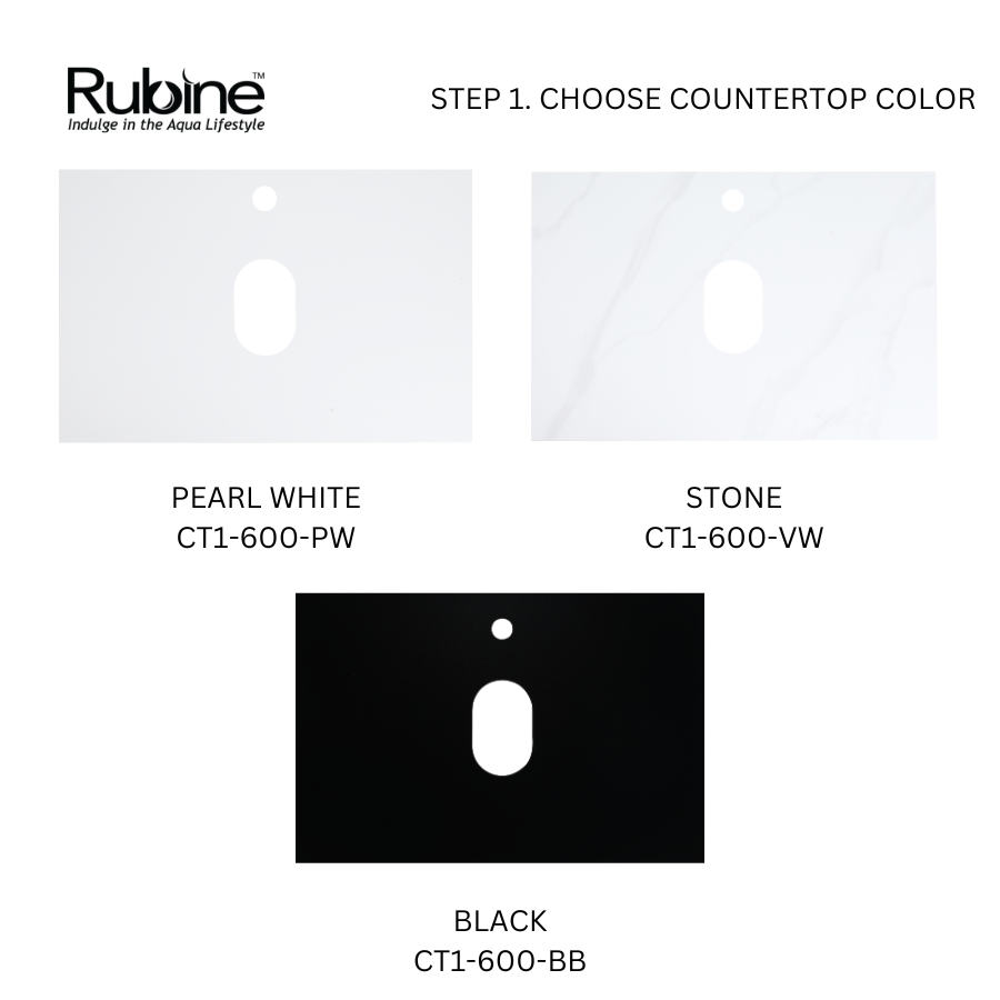 70cm Pull-To-Open Vanity Cabinet + Countertop Basin | RBF-1974-TO/VW/GM