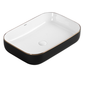Countertop Rectangular Ceramic Basin | EVEA 60-BW